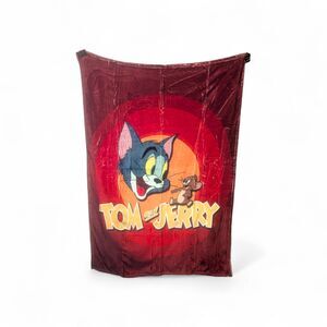 Tom and Jerry Throw Blanket Soft Comfy Red